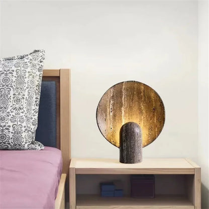 Lampe de table design en pierre