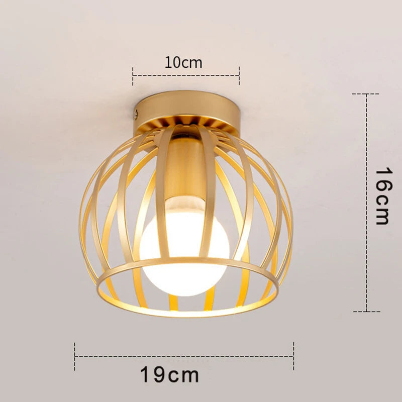 Iron Cage Ceiling Lamp