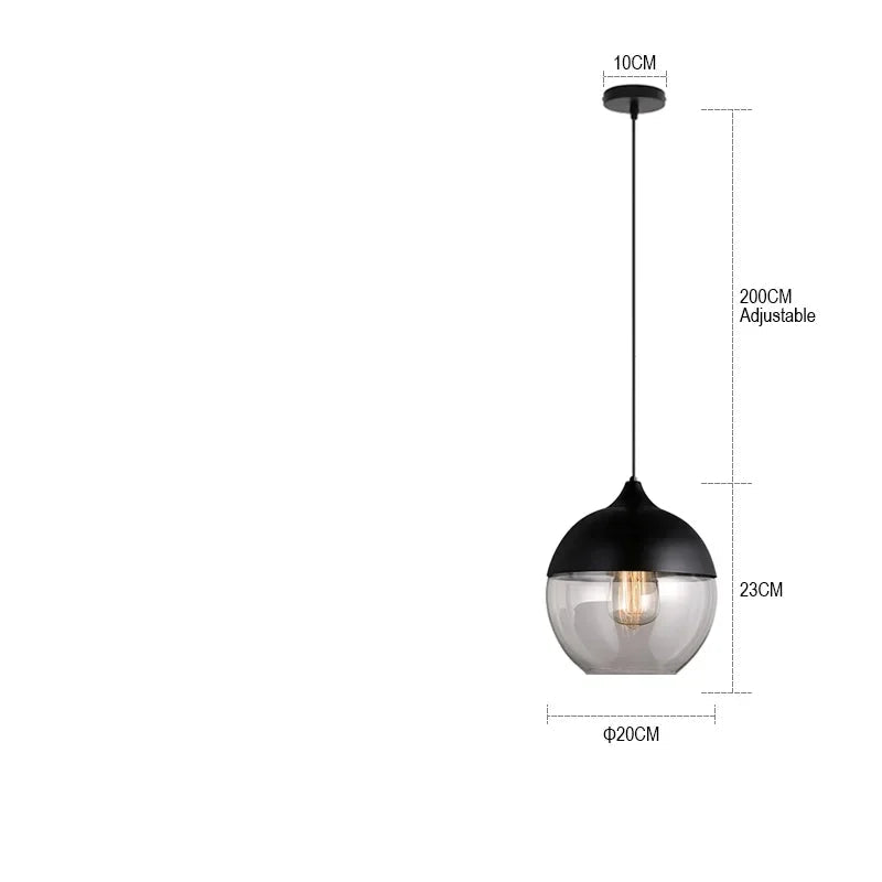 Lampe à suspension moderne en verre