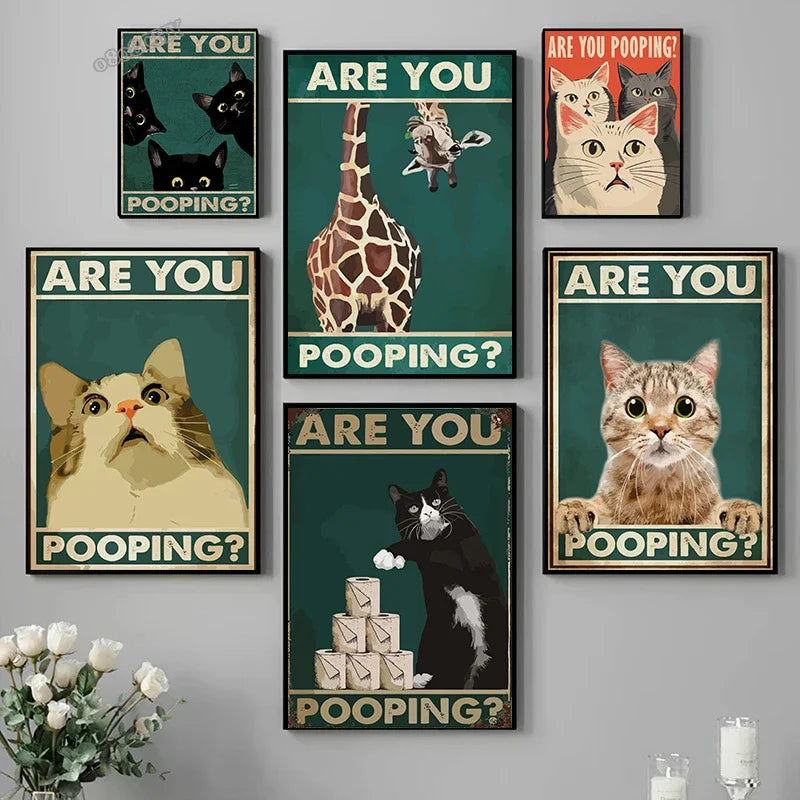 "Are you pooping ?" Canvas Poster