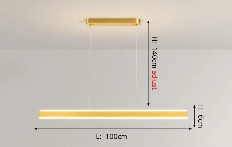 Lampe suspendue à barre horizontale