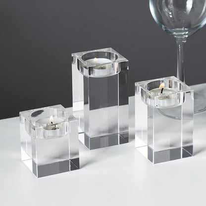 Crystal Glass Candle Holder