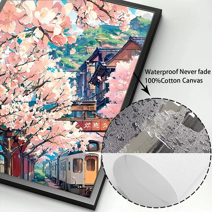 Japanese Street Scenery Canvas Poster