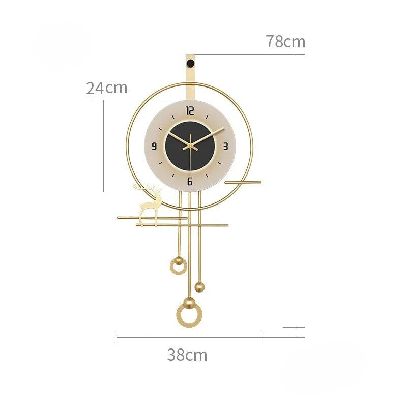 Winter Gold Clock