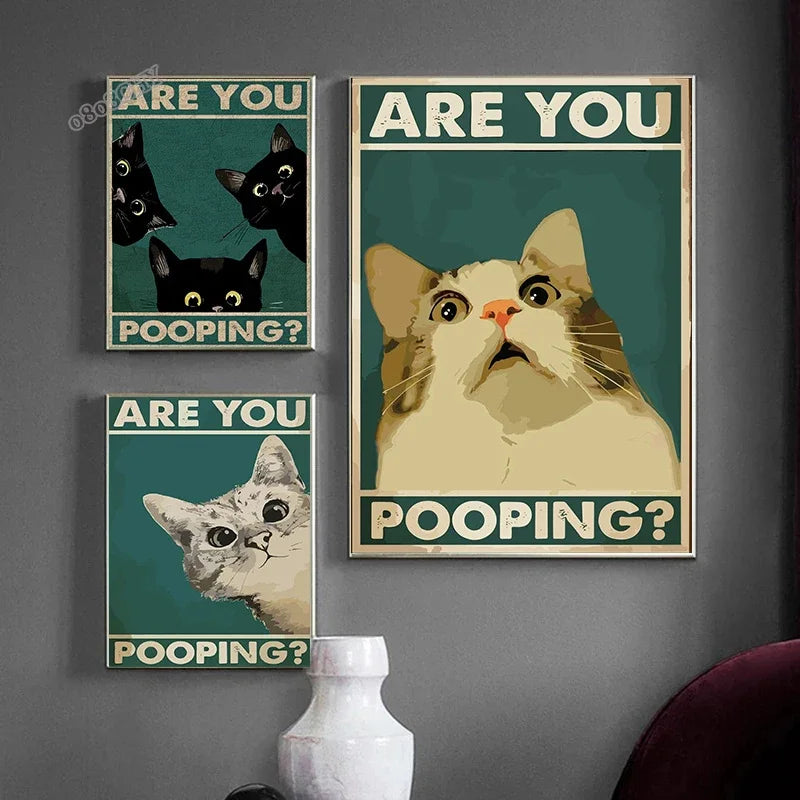 "Are you pooping ?" Canvas Poster