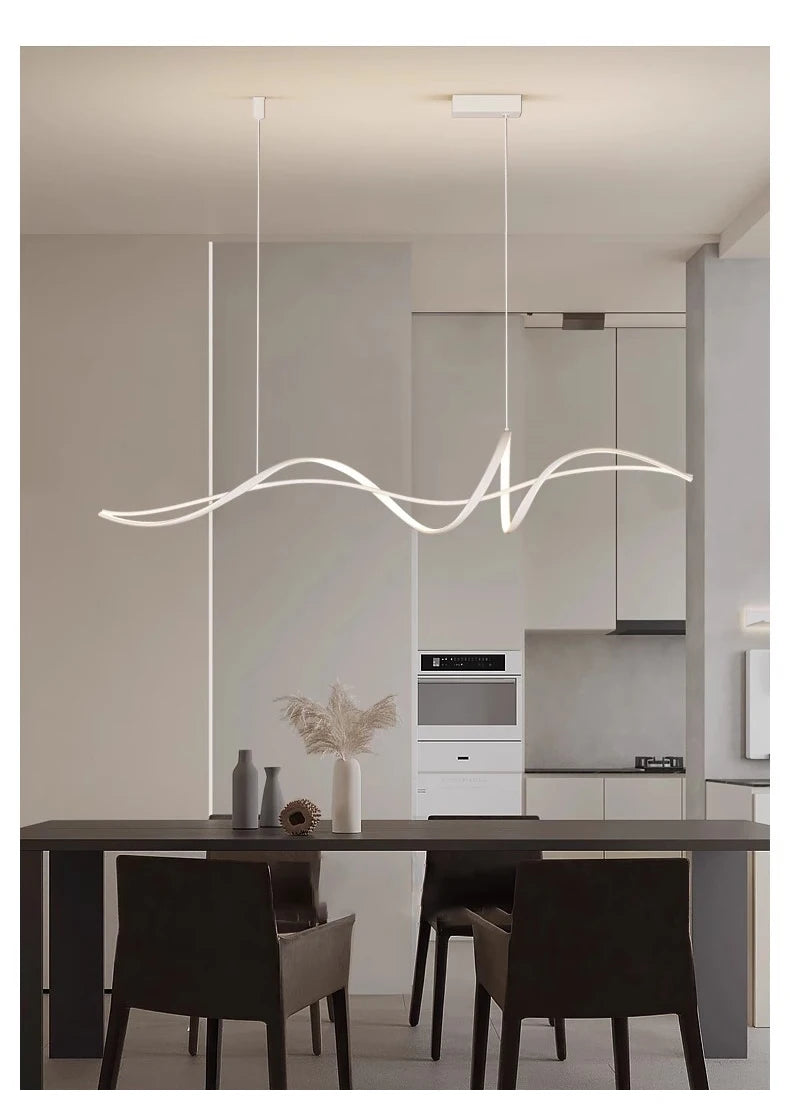 Minimalist Curved Chandelier