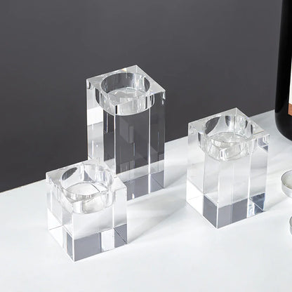 Crystal Glass Candle Holder