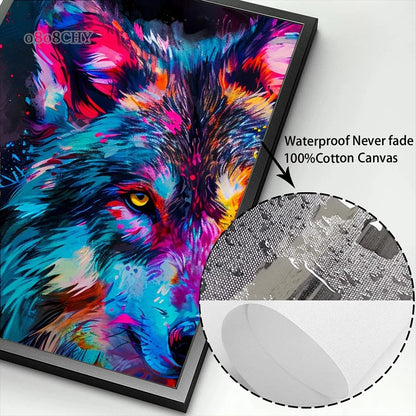 Colorful Animal Canvas Poster