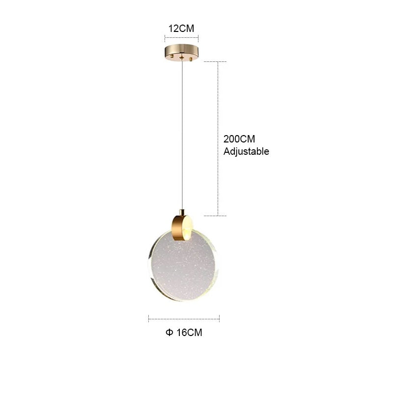 Crystal Disc Pendant Light