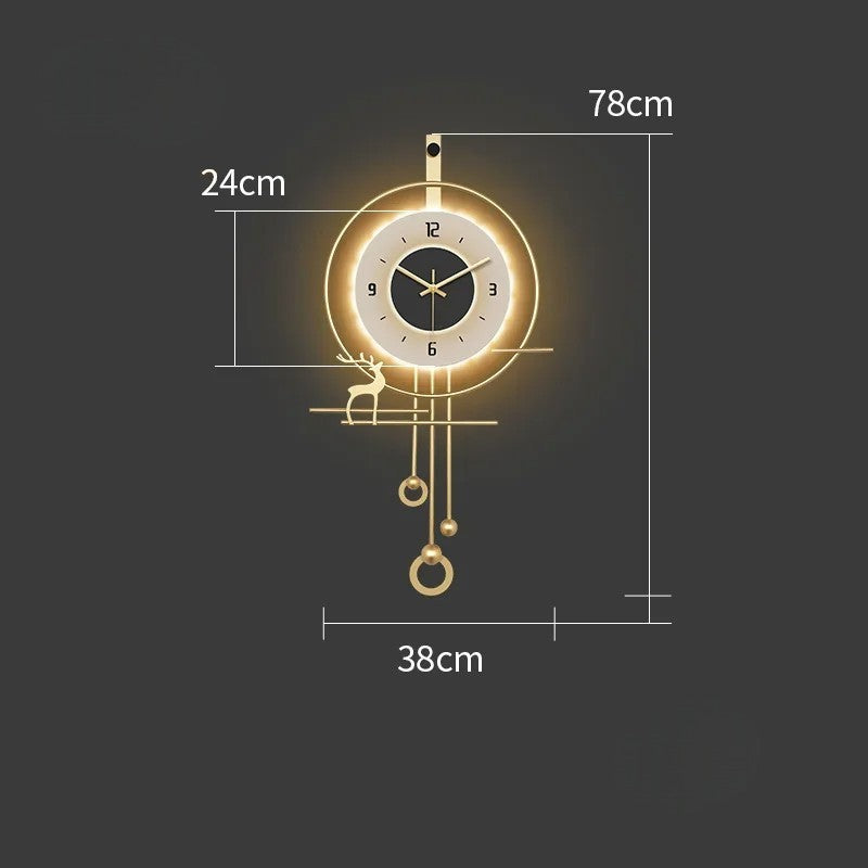 Winter Gold Clock